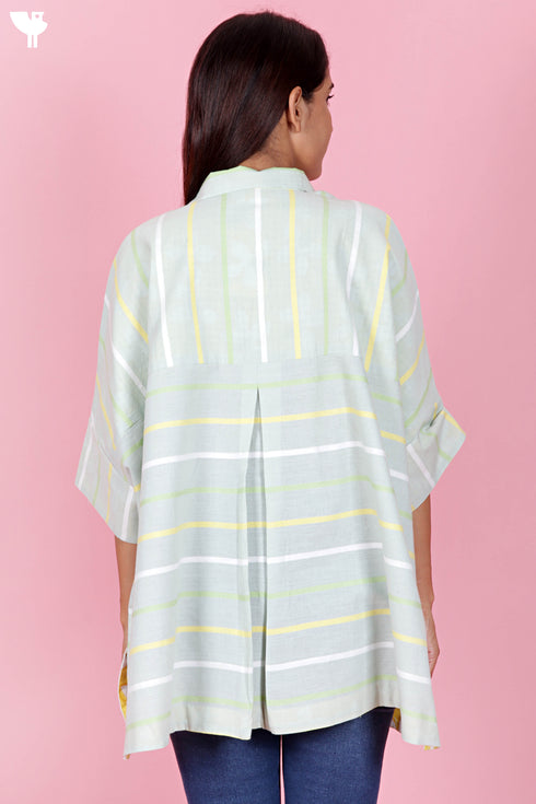 Khaadi Cotton Shirt In Stripes